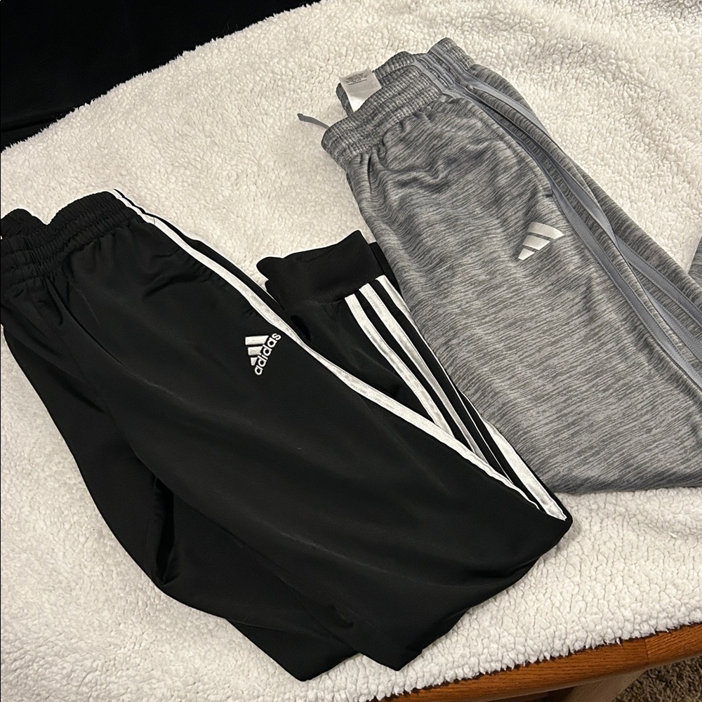 Adidas Black and Gray Joggers for boys- like new